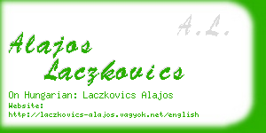 alajos laczkovics business card